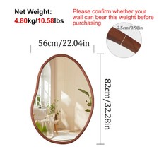 Irregular Wall Mirror Wood