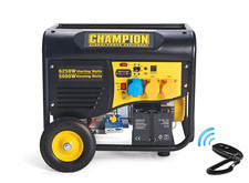 Champion 5500 Watt Portable Petrol Generator With Remote Start, Quiet, 4 Stroke