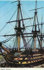 Ships Postcard - H.M.S Victory