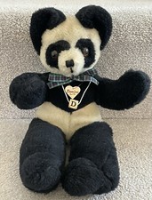 Vintage old plush panda soft - vintage,
