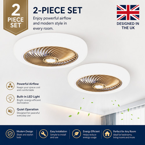 2pcs large led ceiling fan - ceiling,