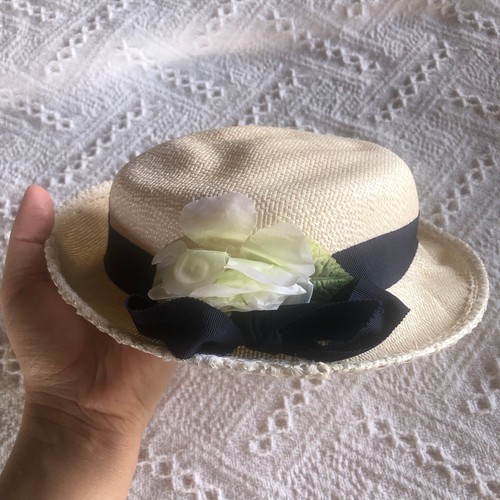 Vintage straw panama - hat, with