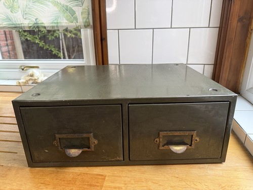 Vintage industrial two drawer - industrial,
