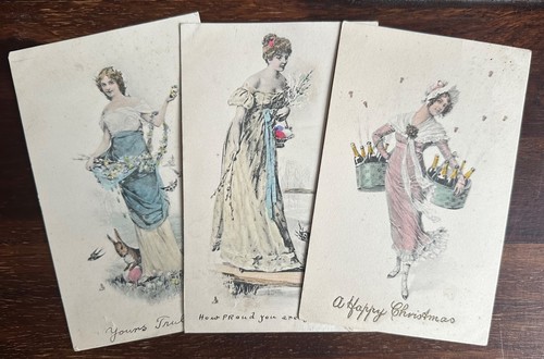 Art nouveau postcards women - art,