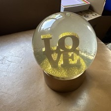 Bin Gold Love Snow Globe 5” Tall