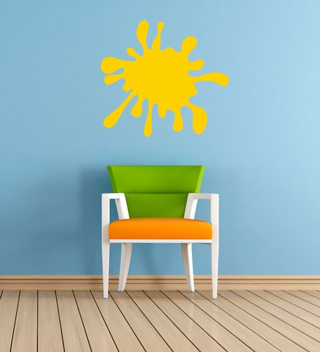 Large paint splat vinyl wall - vinyl,