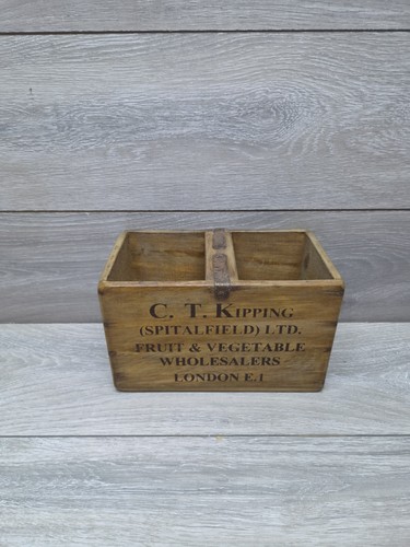 Vintage wooden trug box t - vintage, c.t