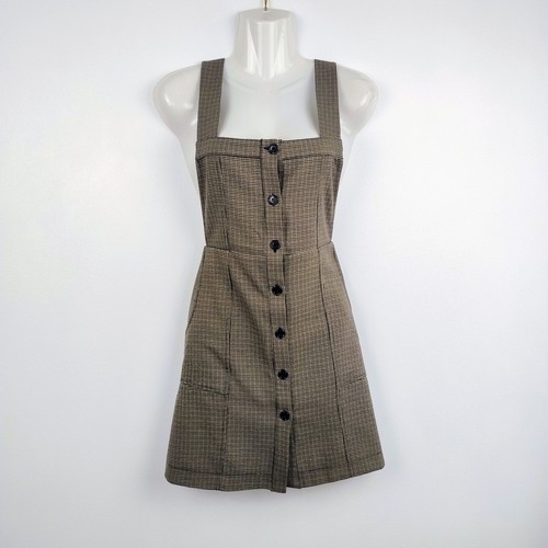 Topshop brown beige plaid - brown,
