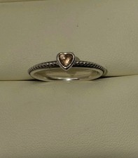 Genuine Pandora Pink heart Ring Size 58 S925 ALE 190896SLP