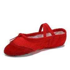 Children Adult Canvas Split Sole White Ballet Grils Dance Shoes Pointe Slippers