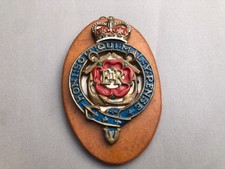 Vintage ROYAL YACHT or QUEEN ELIZABETH II 2 Royal Navy 1970s wooden plaque