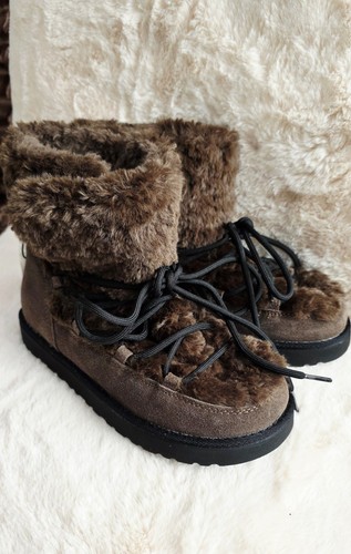 Ladies brown suede fur - ladies,