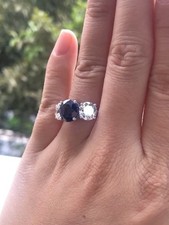 4.20 Ct Round Cut Natural Blue