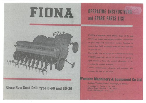 Fiona seed drill - d36, &