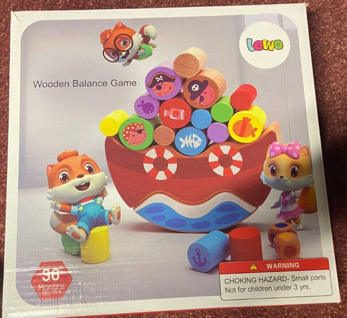 Wooden toy stacking game - toy,