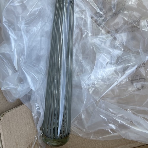 Striped art glass - glass, tall