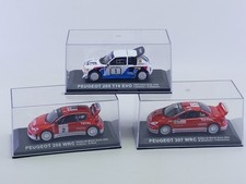 ALTAYA 1/43 RALLY COLLECTION - PEUGEOT 205 T16 EVO & 206 & 307 - GOOD  CONDITION