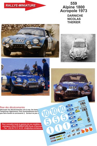 Decals ref 0559 alpine - ref,