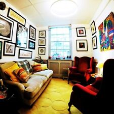 Laura Ashley Wingback Armchair - Burgundy Velvet, Excellent condition - the pair