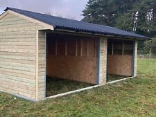 12ft x 24ft Field Shelter Block Horse Shelter Static or Mobile 25mm T&G Cladding