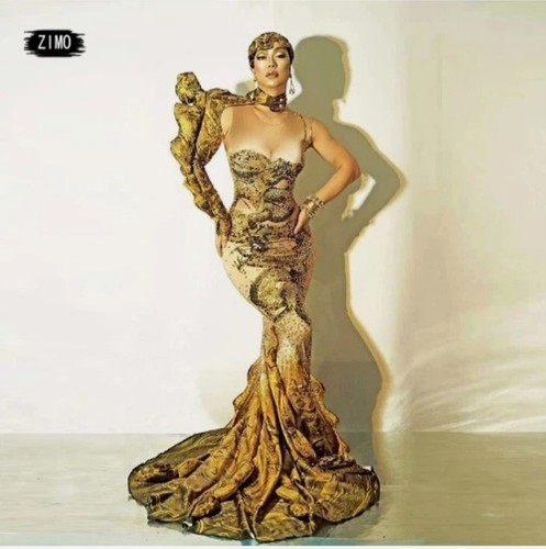 Rhinestone gold dress ruched - rhinestone,