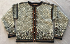 Dale Of Norway womens vintage White Wool Button Cardigan Sweater size M