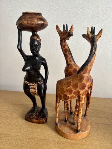 Two wooden statues bought - statues, in