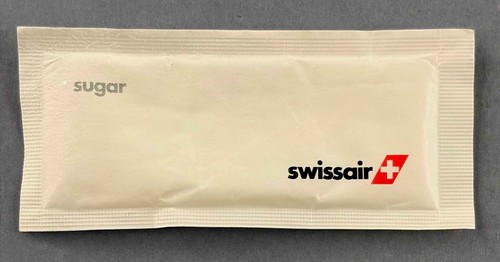 Swissair airline sugar packet - swissair,