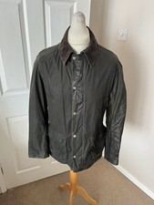 Men’s Sage Green Barbour Barfield Wax Jacket Size Medium