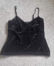 Womens Black Velvet Camisole