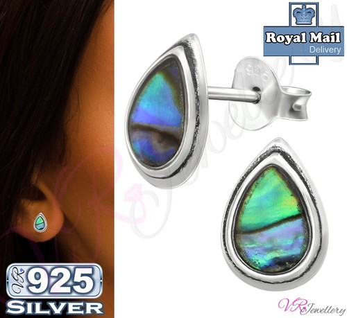925 abalone earrings sterling - 925,