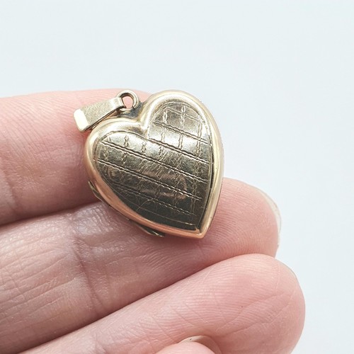 Antique 9ct gold heart - 9ct,