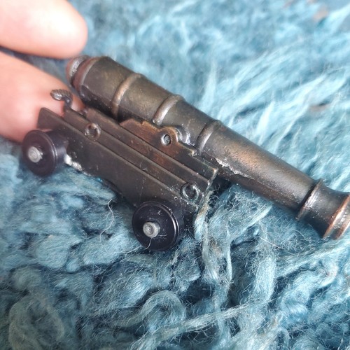 Ornament metal naval cannon - metal, /
