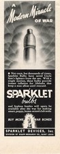 Sparklet Bulbs Ad WWII Vintage