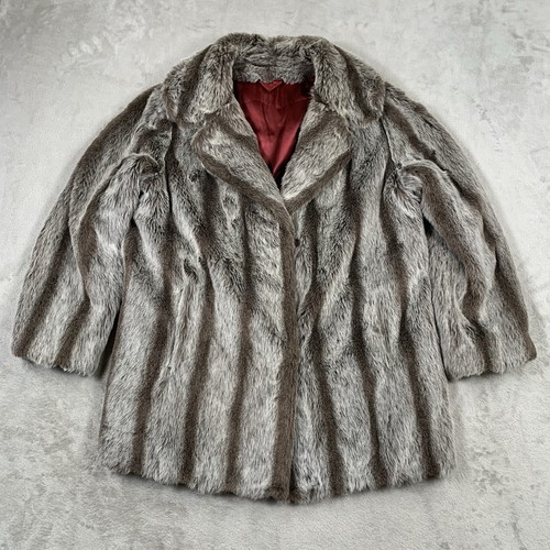 Vintage fur coat grey - fur,