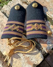 vintage Merchant Navy Chief Engineer Officer hard Epaulettes Unused Pai Epaulets