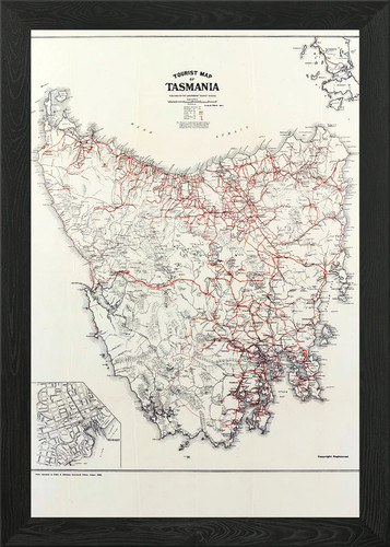 Old map tasmania - map,