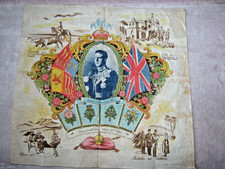 Vintage Antique 1930s King Edward VIII Coronation Handkerchief 
