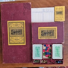 Vintage Original 1920s SORRY BOARD GAME Early Version Made in England -OB8