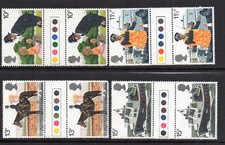 GB 1979 Police traffic light gutter pairs MNH Unfolded stamps
