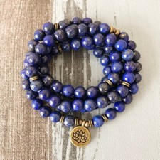108 Mala Beads Natural Lapis