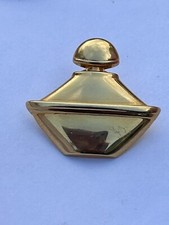 Guerlain Samsara Vintage Jewellery  BOTTLE shape Brooch Yellow Gold Coloured Pin