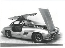 MERCEDES-BENZ 300SL GULLWING B/W PHOTOGRAPH