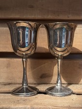2 x Vintage Silver Tone Metal