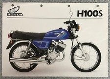 HONDA H100S Lightweight Commuter Motorcycle Sales Specification Leaflet Jun 1983