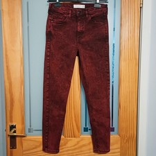 Top Shop Red Haze Womens Jeans Size 8 Jamie 