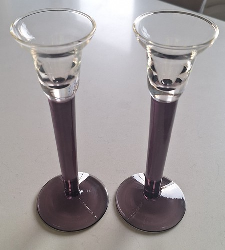 Pair vintage amethyst glass - pair, of