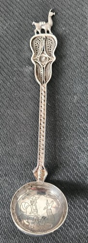 Silver llama spoon - silver,