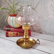 Wee Willie Winkie Brass Hurricane Candle Holder Victorian Style Display Prop