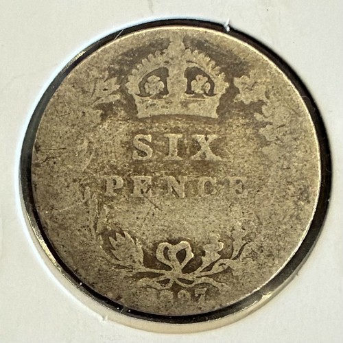 1897 silver sixpence - silver,